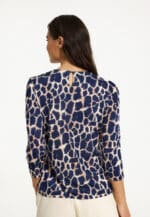 In front Bluse Marcia 16562 3-4 Ærme Blue 501