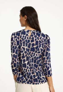 In front Bluse Marcia 16562 3-4 Ærme Blue 501