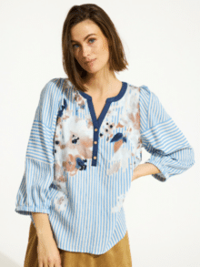 In Front bluse Minna 16535 - Light Blue 505