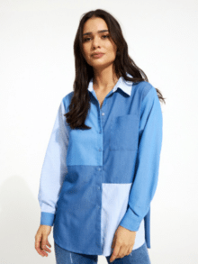 In front skjorte Cilla 16555 - Blue 1