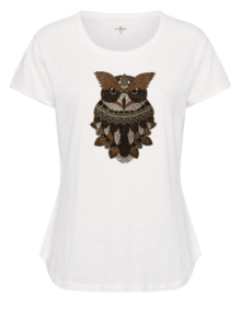 Costa Mani T-shirt Owl Tee 2501502 - White
