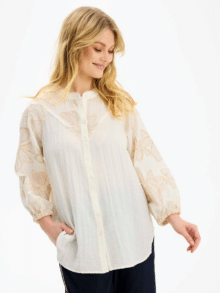 In Front bluse Rikke - Farve Off White