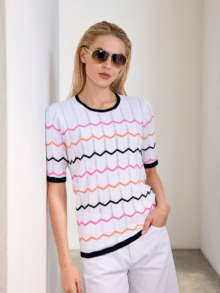 Micha Strik 178125 i Navy/Pink – Klassisk pasform og moderne navy/pink design 1