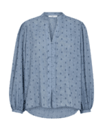 Co'Couture DottieCC V-Shirt i Dusty Blue