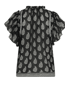 Bruuns Bazar top sabina BBw4510 - Farve black-crem 1