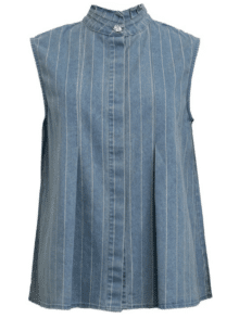 Costa Mani Vest Hampton - Stripe denim