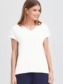 Fransa T-Shirt Frdalia 20615609 - Farve blance de blanc