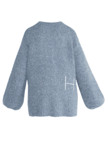 Hëst Strik Sofie V neck 2510120139 - Faded Denim 1