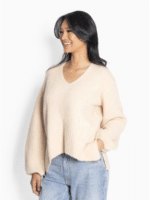 Hest strik Sofie V neck 2510120139 - Summer Sand