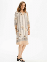 In Front Kjole Kaisa 16621 - blue