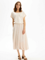 In Front Nederdel Juno 16598 Light Sand – Elegant sommernederdel
