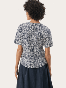Part Two T-Shirt Curlia - Navy 1
