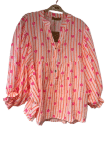 BoHo Love Skjorte B1219 i orange – let skjorte med klassisk krave og lange ærmer i moderne, feminin stil.
