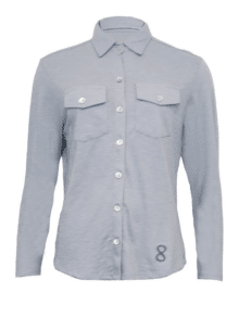 Costa Mani Logo Basic Bluse 2504116 - Zen Blue