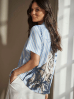In Front Bluse Tina 16724 - Farve Blue 1