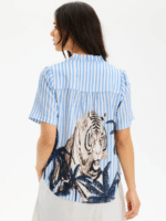 In Front Bluse Tina 16724 - Farve Blue 2