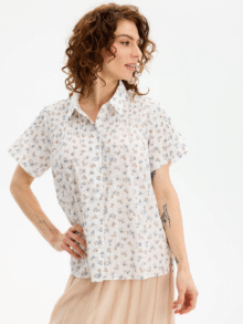 In Front Conni Shirt 16632 - Farve blue