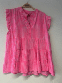 Boho T Shirt B1226 - Pink stribe