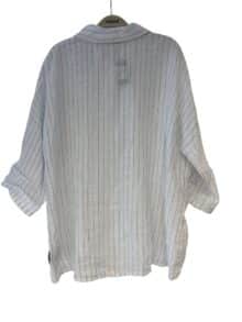 Qnuz Dolly Striped linen shirt - White1
