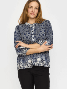 2 Biz Bluse Hanne.Ea25 - Farve Navy