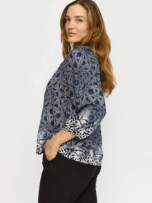 2 Biz Bluse Hanne.Ea25 - Farve Navy 1