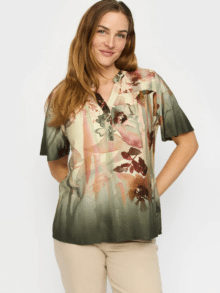 2 Biz bluse ruby.Ea25 - Khaki Flower