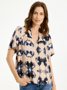 In front Bluse 16762 - Farve Blue