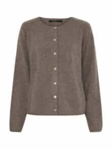 BTF Cph Cashmere Strik cardigan - Ash Brown Melange