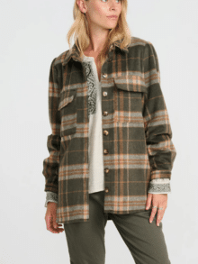 Costa Mani Columbine Bluse Army Check 1