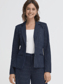 Fransa Blazer Jakke Frblenda 20617230 i Night Sky Stripe – elegant og tidløs dameblazer. 1