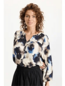 In Front bluse Ling blue 16835