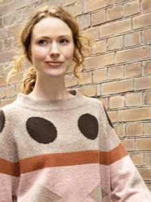 Mansted Strik popcorn - Farve brown