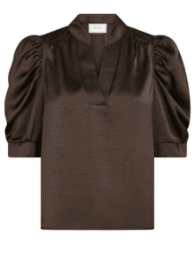 Neo Noir bluse Roella dark brun – elegant damebluse