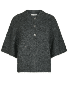 Neo Noir strik fluffy antracit melange