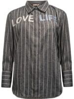 Costa Mani Shirt Letter - Black