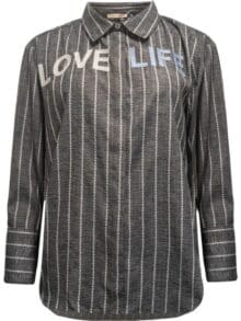 Costa Mani Shirt Letter - Black