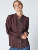 Co´Couture Lace Shirt - Brown2