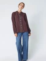 Co´Couture Lace Shirt - Brown4