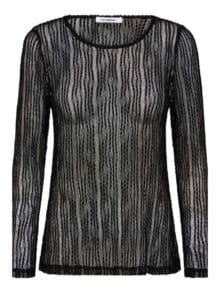 Co´Couture O-Neck Bluse - Sort