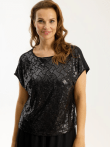 In front bluse Romeo 16900 - Farve Sort