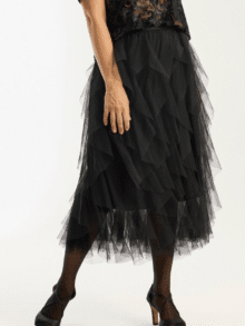 In front tyl nederdel 16903 - Farve Sort