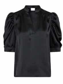 Neo Noir Bluse Roella Heavy 162590 i sort – elegant sort bluse i tung kvalitet