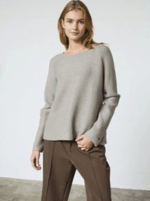 Red & Green Strik 171632302 – grå striktrøje til kvinder 1