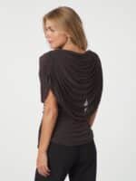 Neo Noir Cottuna Mesh Bluse - Brun3