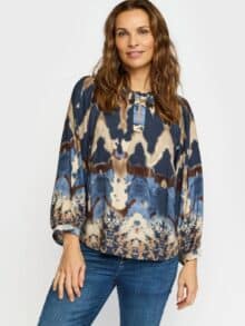 2-Biz bluse Miri - Blue Mix1