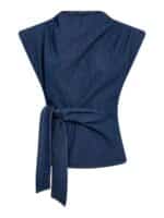 Co'Coture Kimmy Pleat top - Denim