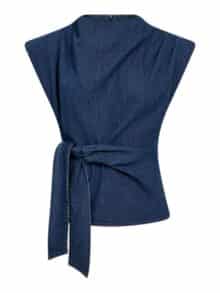 Co'Coture Kimmy Pleat top - Denim