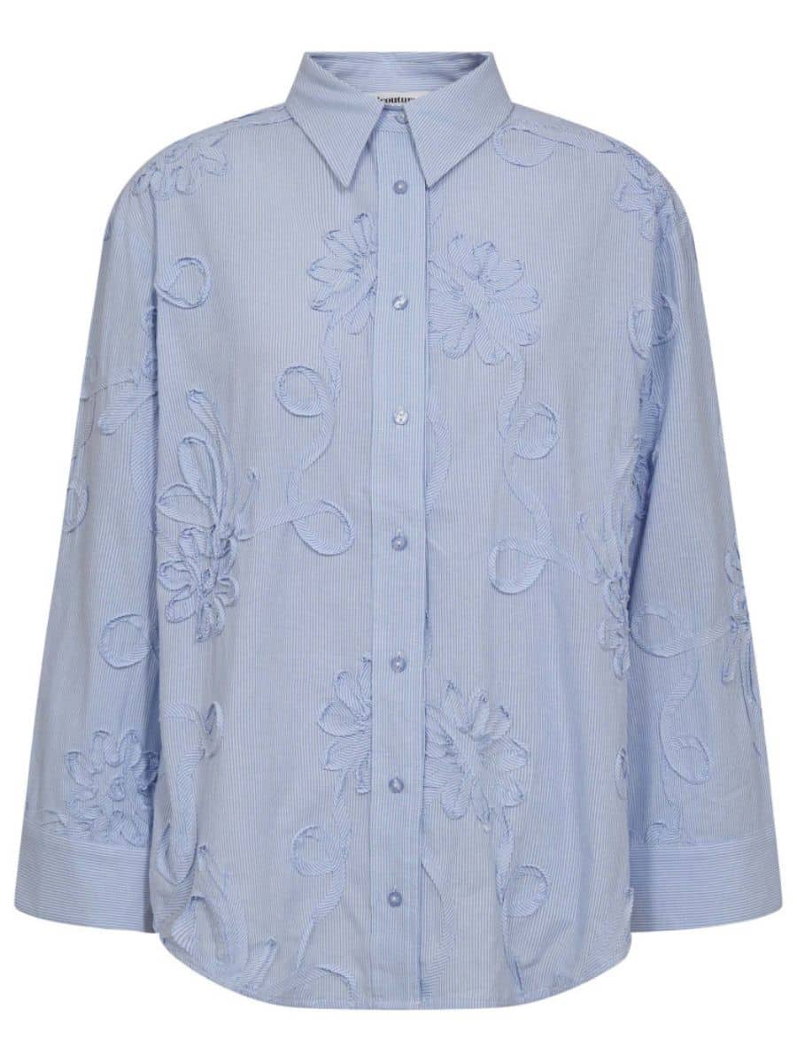 Co´Couture - Poppycc Cuff Shirt 35928 - 23 - Pale Blue main image 1