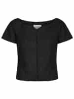 Neo Noir Tango Boucle Bluse - Sort