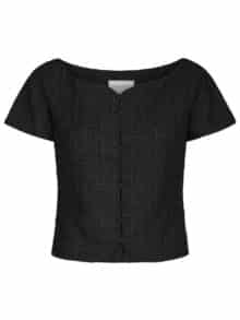 Neo Noir Tango Boucle Bluse - Sort